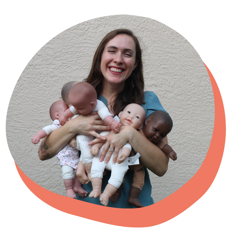 sarah doyle oviedo doula FL holding babies